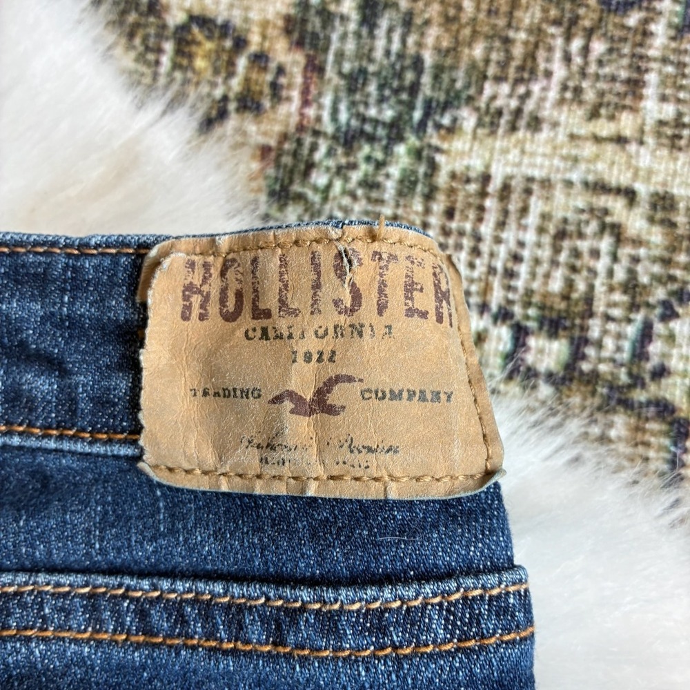 Hollister Tailored Skinny Jeans Dark Wash Y2K Low Rise Size 3L W26 x L35 Hemmed - Picture 13 of 15